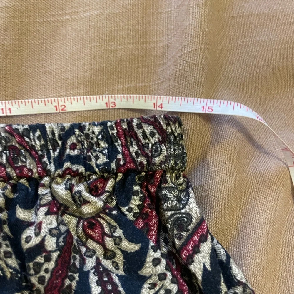 dressbarn A-Line Skirt with Red and Black Paisley - Picture 2 of 6